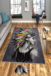 Conceptum Alfombra de Pasillo Hmnt1 Multicolor 80 x 150 cm
